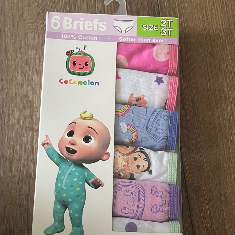 NIB! CoComelon Kids Briefs - Pink, Blue, Purple